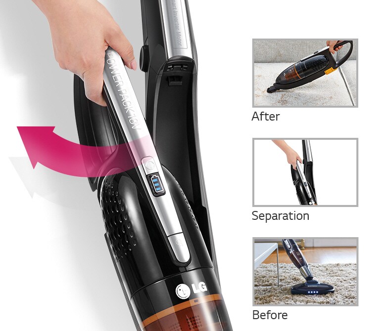 Aspirateur balai 2 en 1 avec aspirateur à main détachable2